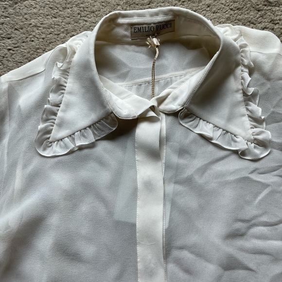 BNWT Emilio Pucci Ivory Blouse 36 - Picture 3 of 6